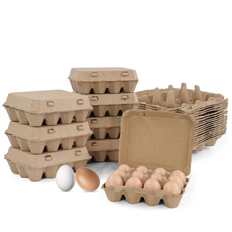 BULK EGG CARTONS- These plastic egg cartons come in bulk packs of 50; Many competitors sell in smaller batches of 20, but this 50 pack will provide a large supply of blank egg cartons at a cheap and affordable price. . Bulk egg cartons